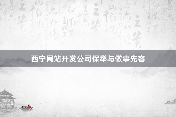 西宁网站开发公司保举与做事先容