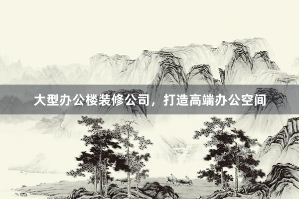 大型办公楼装修公司，打造高端办公空间